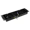 Ventilatorpaneel LOGON RAF205BL 2 ventilatoren zwart 490x135x45mm