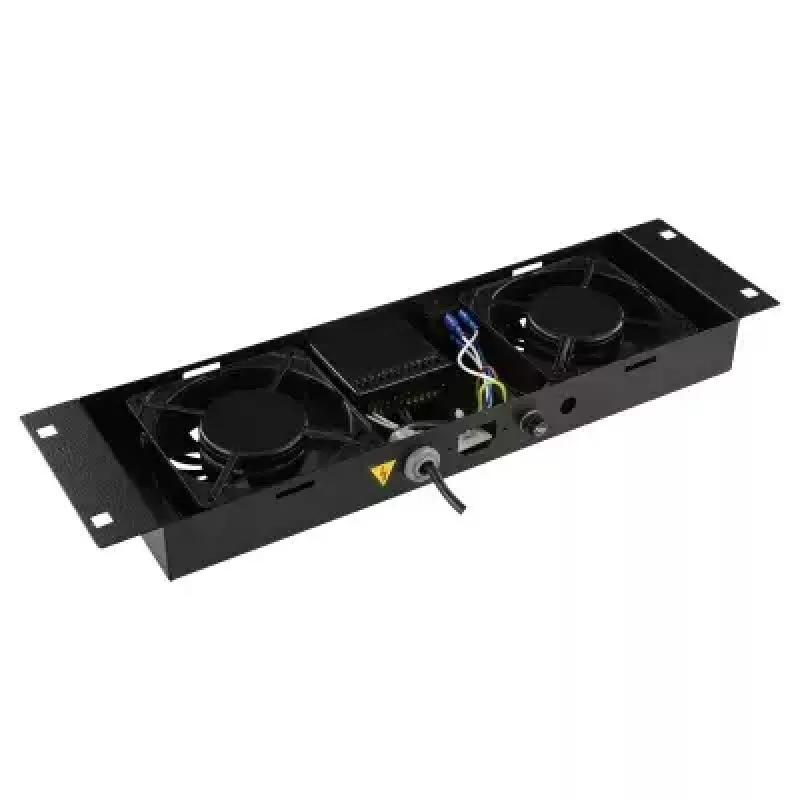 Ventilatorpaneel LOGON RAF205BL 2 ventilatoren zwart 490x135x45mm