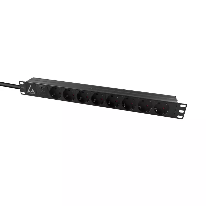 Lanview LVR-3MSCH-SPD-SCH8 stroomverdeleenheid (PDU) 8 AC-uitgangen 1U zwart