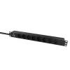 Lanview LVR-2MSCH-LIC-SCH8 stroomverdeleenheid (PDU) 8 AC-uitgangen 1U zwart
