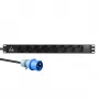 Lanview LVR-3MIEC-LIC-SCH8 stroomverdeleenheid (PDU) 8 AC-uitgangen 1U zwart