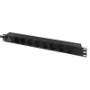 Lanview LVR-3MIEC-LIC-SCH8 stroomverdeleenheid (PDU) 8 AC-uitgangen 1U zwart