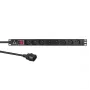 Lanview LVR-2MSCH-SW-C13-8 stroomverdeleenheid (PDU) 8 AC-uitgangen 1U zwart