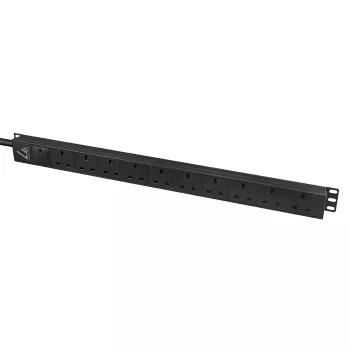 Lanview LVR-3MUK-SPD-UK10 stroomverdeleenheid (PDU) 8 AC-uitgangscontactdozen 1,4HE zwart