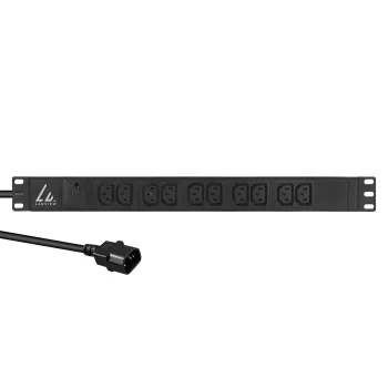 Lanview LVR-2MC14-SPD-C13X10 19-inch rack stekkerdoos, 10x C13-uitgangen