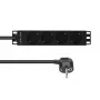 Lanview LVR-2MSCH-LIC-SCH4 10-inch stekkerdoos met 4 Schuko-contacten
