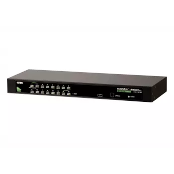 ATEN 16-poorts USB/PS2 VGA KVM-switch, 2048 x 1536 pixels, QXGA, rackmontage, 6,5 W, 1U, zwart