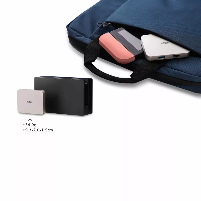 ATEN UH3235 USB-C 4K ultra mini-dock met power passthrough