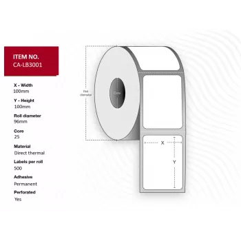 Capture CA-LB3001 printeretiket wit