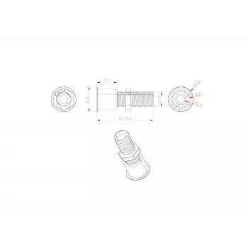 VivoLink VLDG24L-B bureaubladkabeldoorvoer, zwart, groot, tot 55 mm