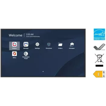 Commercieel 86-inch 4K-lcd-display VIEWSONIC CDE8614-2C, 3840x2160, 500 cd/m², Android 14, Wi-Fi, 24/7