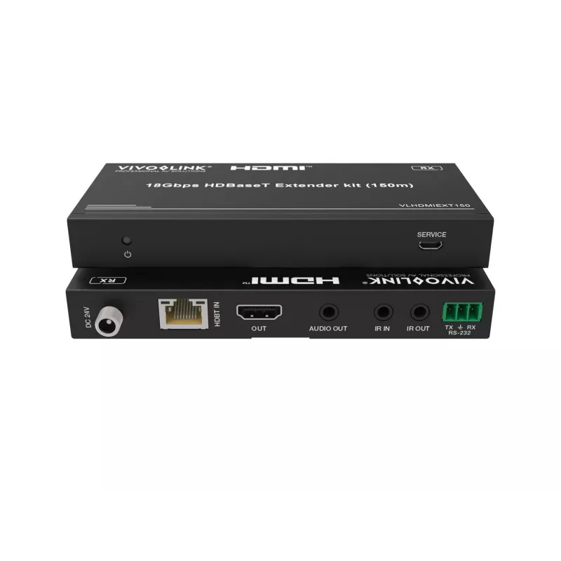 HDBaseT extender-kit VivoLink VLHDMIEXT150 18 Gbit/s 4K via één Cat-kabel