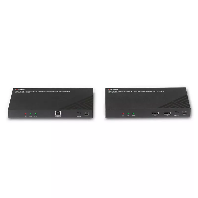 Lindy 100m Cat.6 HDMI 4K60, audio, IR en RS-232 HDBaseT KVM-extender