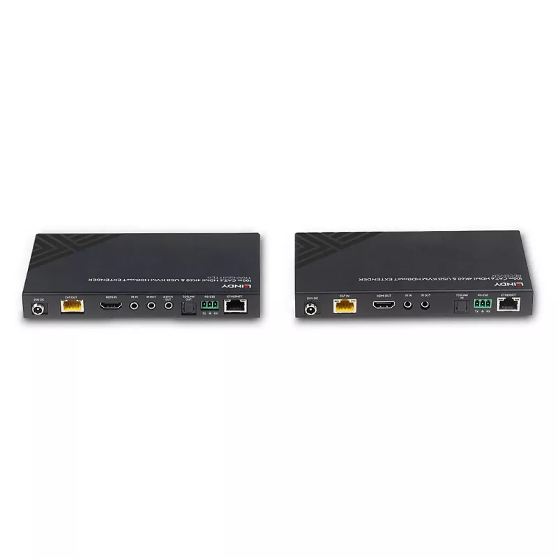 Lindy 100m Cat.6 HDMI 4K60, audio, IR en RS-232 HDBaseT KVM-extender