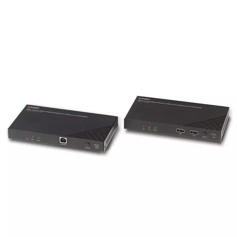 Lindy 100m Cat.6 HDMI 4K60, audio, IR en RS-232 HDBaseT KVM-extender