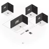 Zender & ontvanger Lindy 70m Cat.6 4-poorts HDMI 4K30 en IR splitter extender met loop out
