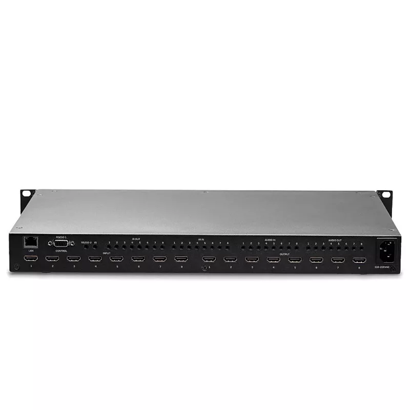 Lindy 8x8 HDMI 18G matrix met videowand-scalering