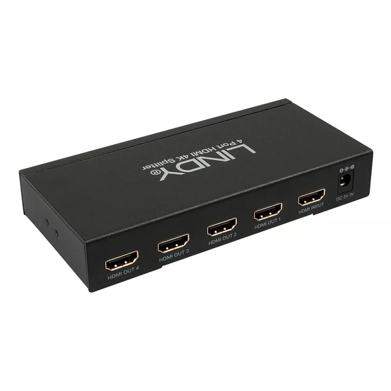 HDMI-splitter Lindy 4-poorts HDMI 10.2G splitter