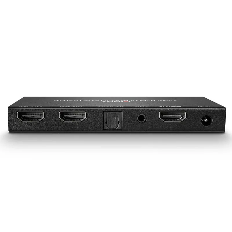HDMI-splitter Lindy 2-poorts HDMI 18G splitter met audio en downscaling