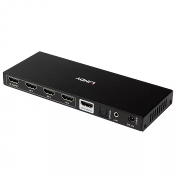 Lindy 4-poorts HDMI 8K60-schakelaar met eARC HDMI USB A USB C