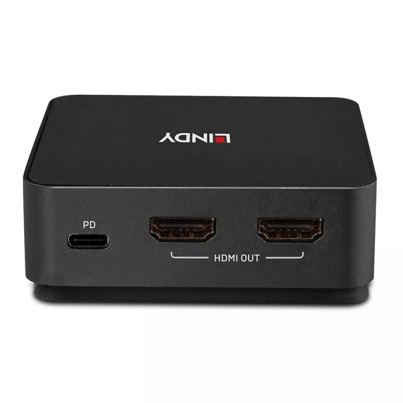 Lindy 2-poorts Type-C, dual HDMI 4K60 KVM-switch