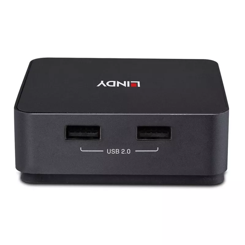 Lindy 2-poorts Type-C, dual HDMI 4K60 KVM-switch