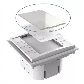 Druktastenpaneel Vivolink VLCP8B-PLEXIGLASS wit DC 12V