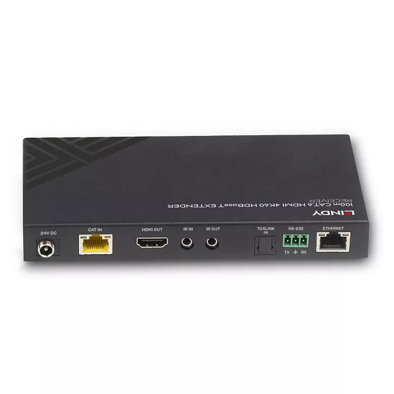 AV-ontvanger Lindy 100m Cat.6 HDMI 4K60 audio IR RS-232 HDBaseT