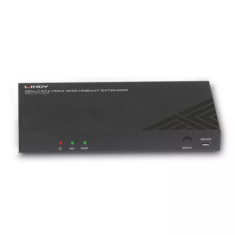 AV-ontvanger Lindy 100m Cat.6 HDMI 4K60 audio IR RS-232 HDBaseT