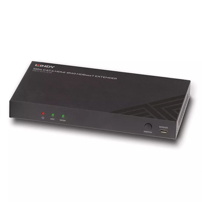 AV-ontvanger Lindy 100m Cat.6 HDMI 4K60 audio IR RS-232 HDBaseT