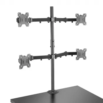 Lindy Quad-monitorhouder met mast en tafelklem