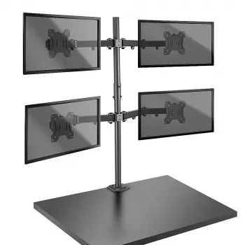 Lindy Quad-monitorhouder met mast en tafelklem