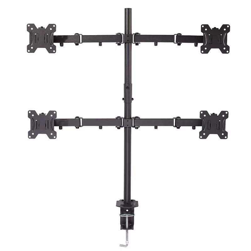 Lindy Quad-monitorhouder met mast en tafelklem