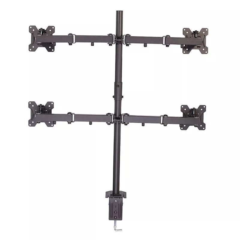 Lindy Quad-monitorhouder met mast en tafelklem