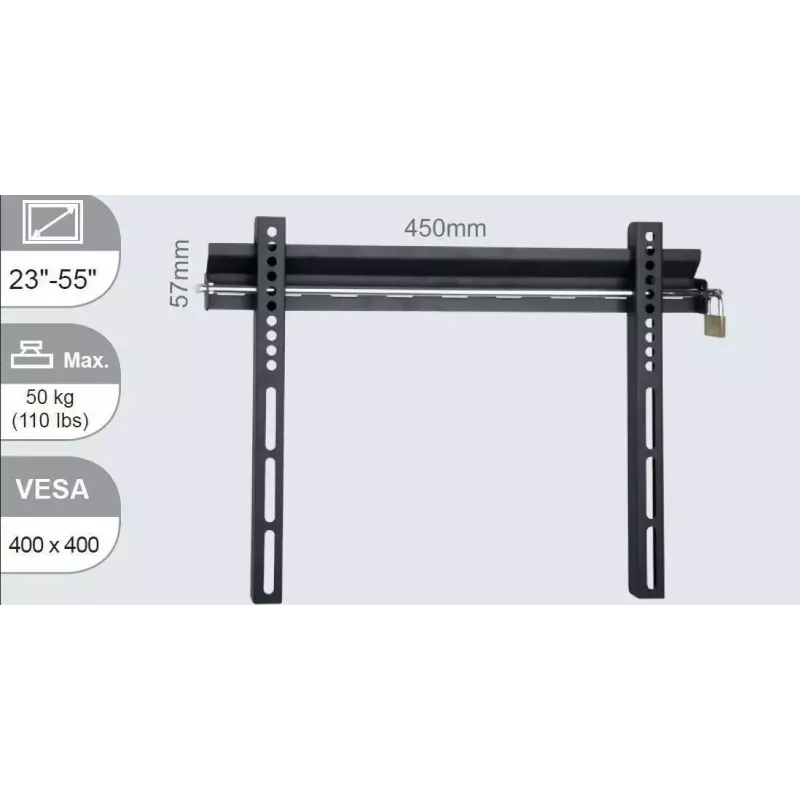 Vivolink VLMW2355 tv-houder/voet 139,7 cm (55 inch) zwart