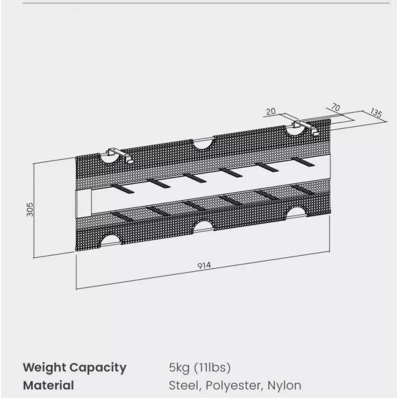 Kabelmanagement Vivolink VLUDCM914 staal zwart 914 mm