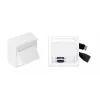 Vivolink WI221261 HDMI + USB A stopcontactopzet wit 2 modules