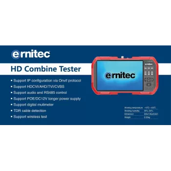 Ernitec 0070-24107-TESTER bewakingsmonitor CCTV-testmonitor 17,8 cm (7 inch) 1920 x 1200 pixels