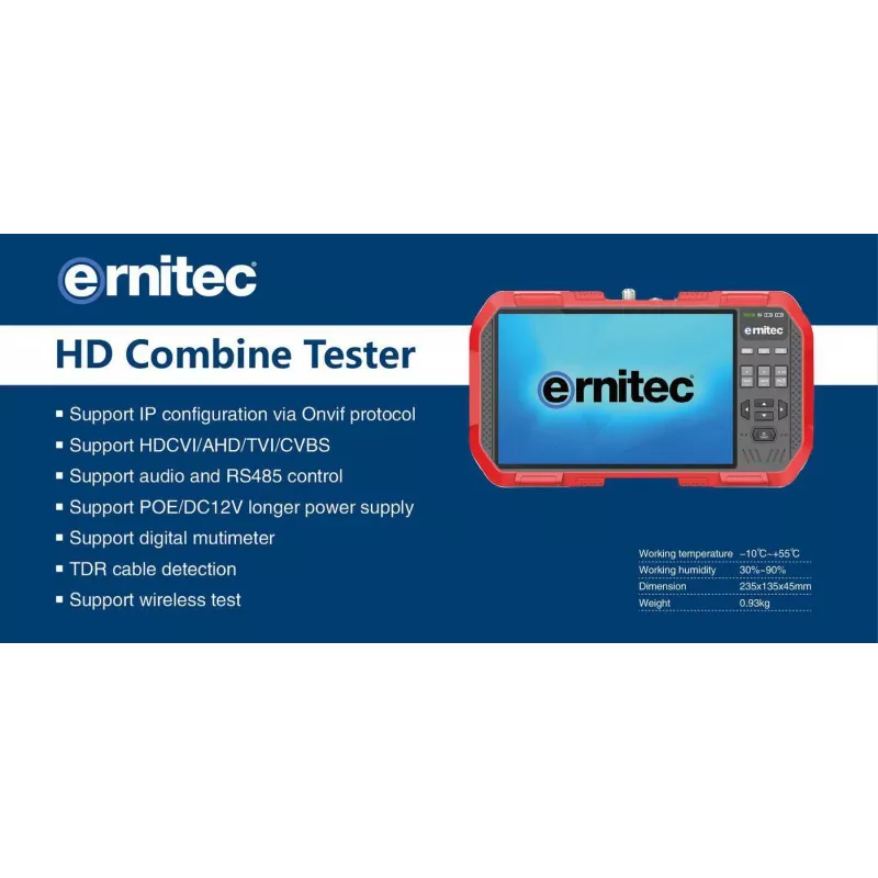 Ernitec 0070-24107-TESTER bewakingsmonitor CCTV-testmonitor 17,8 cm (7 inch) 1920 x 1200 pixels