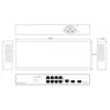 Netwerkswitch Ernitec ELECTRA-M08-1GB-150W 8 poorten 1 GB 150 W