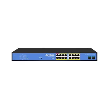ERNITEC unmanaged PoE-switch ELECTRA-U16-1GB 16 poorten, 1 GbE uplink, 285W powerbudget