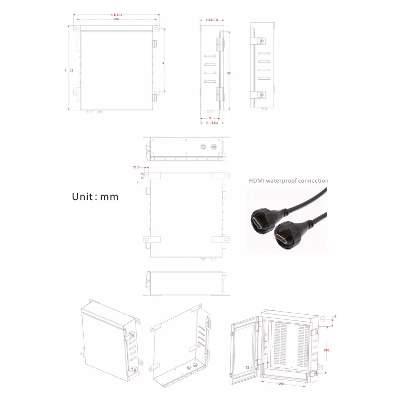 Outdoor IP66 veiligheidsbox ERNITEC 0070-10466 weerbestendig betrouwbaar