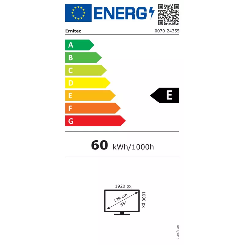 Ernitec 0070-24355 display voor digital signage 139,7 cm (55 inch), Full HD, 24/7