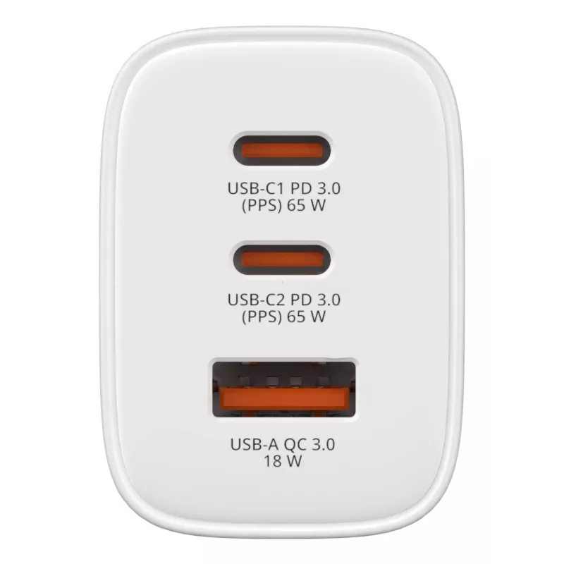 Verbatim Essentials GaN oplader 65W EU-stekker wit, binnen, AC, 20 V, wit