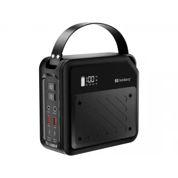 Draagbaar DC-powerstation SANDBERG Sandberg DC Power Station 72000 — LMFP 72.000 mAh, DC- & USB-C-ingang, zwart