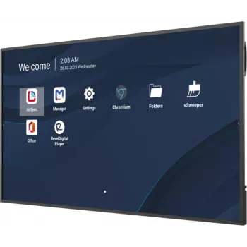 VIEWSONIC CDE6531-1C professioneel 65 inch 4K commercieel display, 3840×2160, 500 cd/m², Android 14, 24/7, VESA