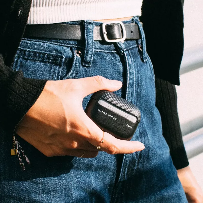 Native Union Re(Classic) beschermhoes voor AirPods Pro Gen 2, cellulose, polyester, polyurethaan, 12 g, zwart