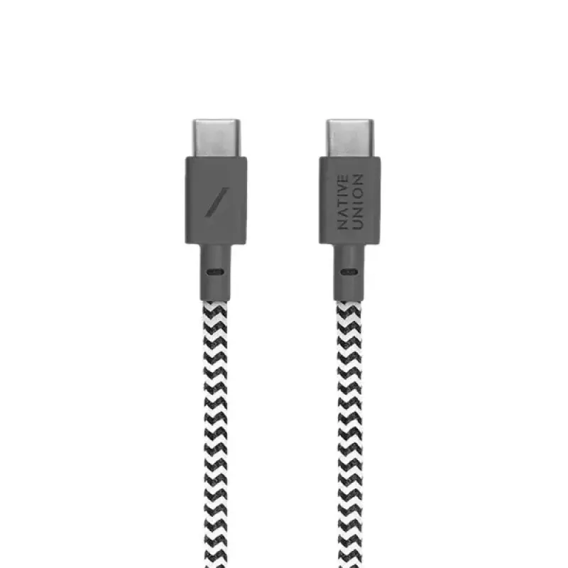 USB-C-kabel Native Union BELT-C-ZEB-2-NP 1,2 m USB-C naar USB-C zwart/wit
