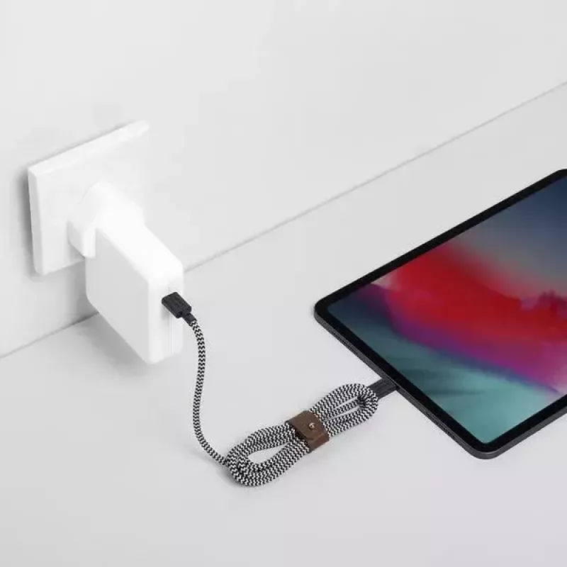 USB-C-kabel Native Union BELT-C-ZEB-2-NP 1,2 m USB-C naar USB-C zwart/wit