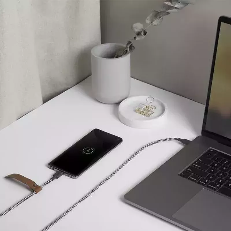 USB-C-kabel Native Union BELT-C-ZEB-2-NP 1,2 m USB-C naar USB-C zwart/wit